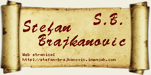 Stefan Brajkanović vizit kartica